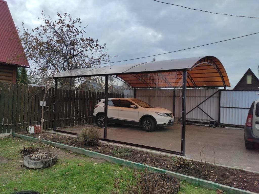 Прозрачные шторы ПВХ для навеса под автомобиль в Константиновском